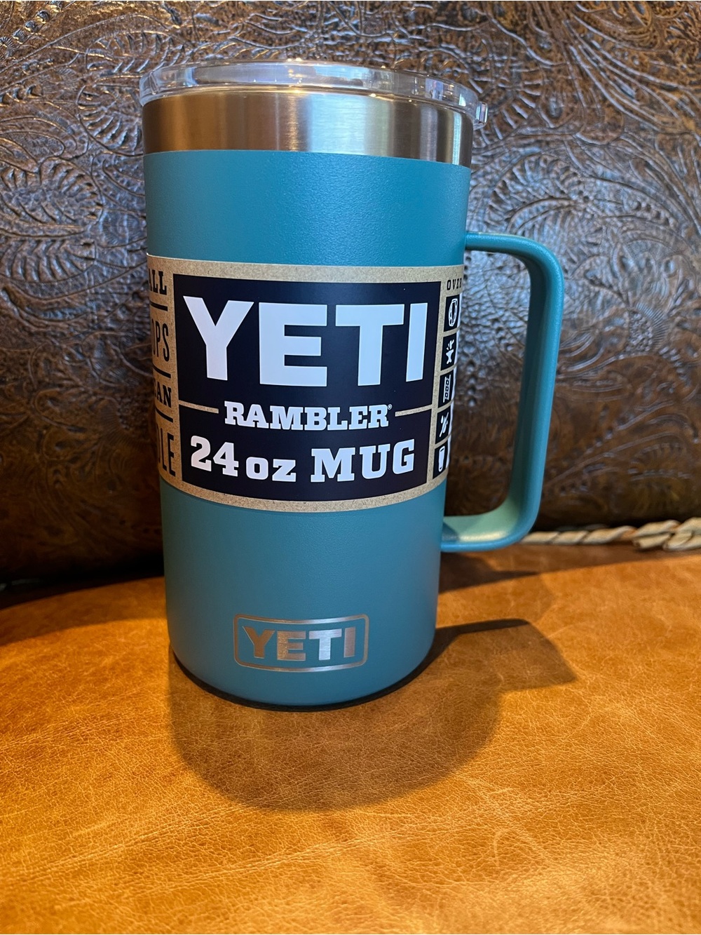 YETI Rambler 24 oz Mug in River Green (Retired Color) NWT